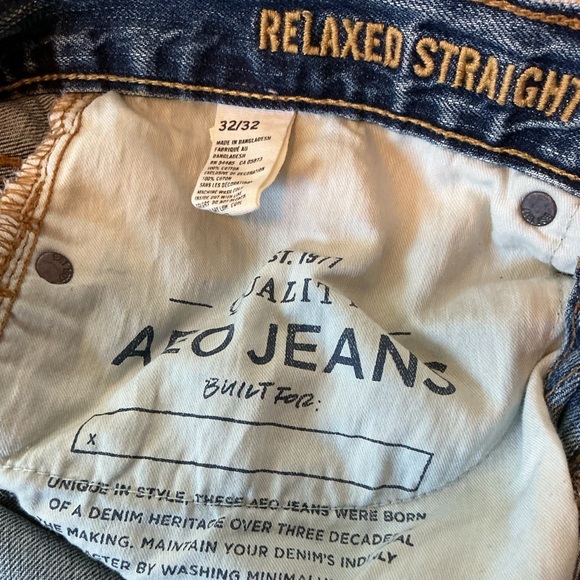 American Eagle Outfitters Men's Blue Straight Jeans - Picture 6 of 8